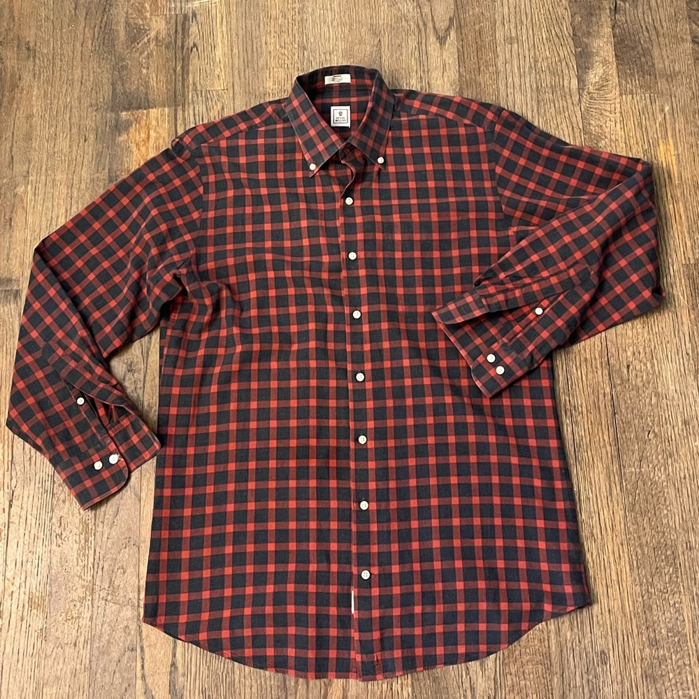 PETER MILLAR ~ Cotton Hidden Button Down Long Sleeve Shirt ~ Men's M